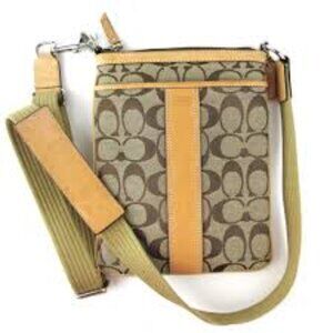 Coach Signature Canvas Swingpack Crossbody | Tan Monogram CML 👜✨